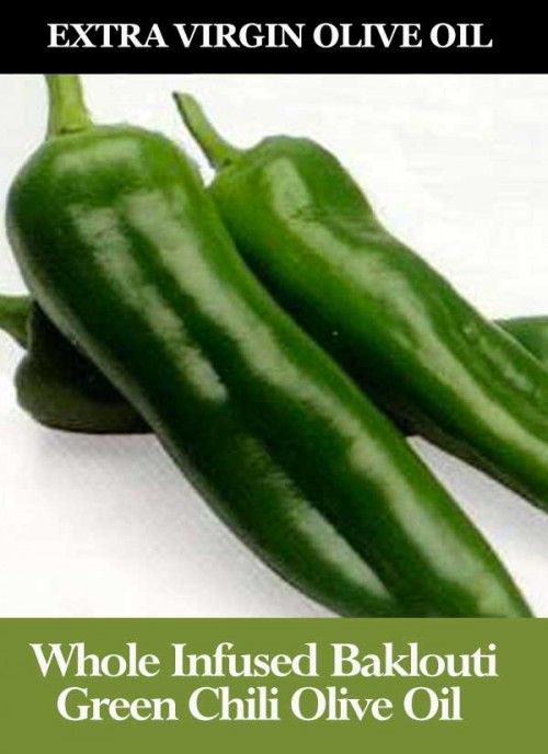 Baklouti infused green chili EVOO